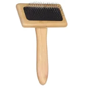 Щітка-пуходерка Flamingo Bamboo для собак, M, 15,3×9.5 см