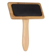 Щітка-пуходерка Flamingo Bamboo для собак, L, 16×12.2 см