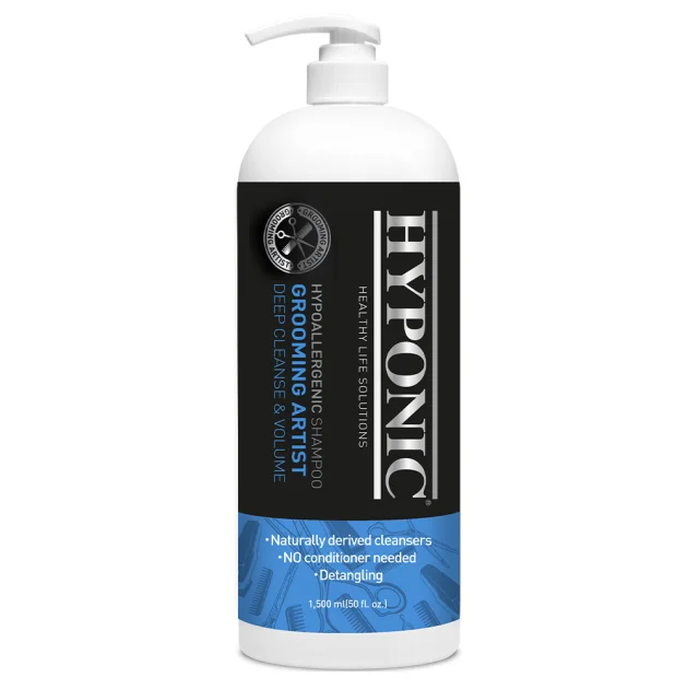 Шампунь Hyponic Grooming Artist для котів та собак, глибоке очищення та об`єм, 1.5 л