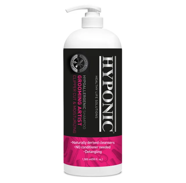 Шампунь Hyponic Grooming Artist для котів та собак, для машинного зрізання та зволоження, 1.5 л
