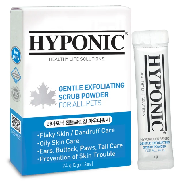 Скраб-порошок Hyponic для домашніх тварин, ніжний відлущуючий, 24 г