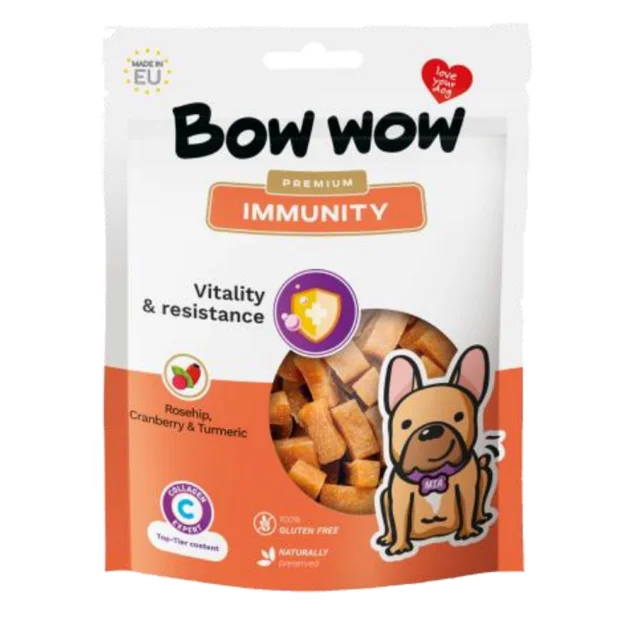 Ласощі Bow wow Immunity снеки для собак, для покращення імунітету, 60 г, 15 шт