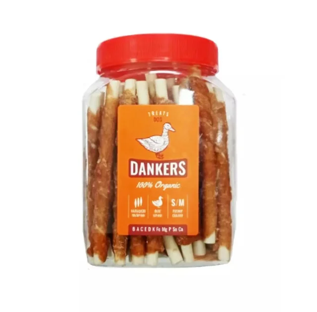 Лакомство Dankers палочки кальциевые с филе утки, для собак, 500 г