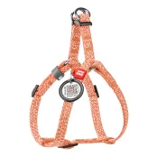 Шлея Waudog Re-cotton з QR-паспортом для котів та дрібних собак, відновлена бавовна, світловідбиваюча, XS, помаранчевий