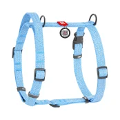 Шлея Waudog Re-cotton анатомічна Н-подібна з QR-паспортом для собак з ручкою, світловідбивна, фастекс, розмір M, Ш: 20 мм, А: 43-60 см, В: 50-80 см, зелена