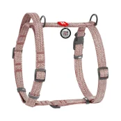 Шлея Waudog Re-cotton анатомічна Н-подібна з QR-паспортом для собак з ручкою, світловідбивна, фастекс, L, Ш: 25 мм, А: 60-85 см, В: 60-100 см, коричнева