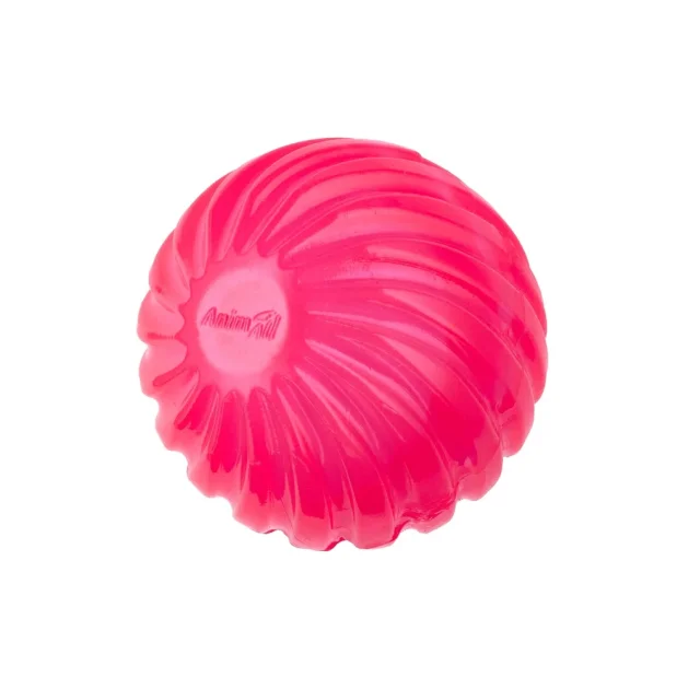 Игрушка AnimAll Fun мяч волна с пищалкой, для собак и кошек, 65 мм, розовый