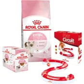 Набор сухого корма Royal Canin Kitten 2 кг + влажный корм 12 шт по 85 г + игровой трек в подарок