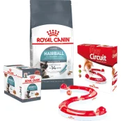 Набор сухого корма Royal Canin Hairball Care 2 кг + влажный корм 12 шт по 85 г + игровой трек в подарок
