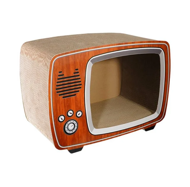 Дряпка AnimAll картонная Телевизор для кошек, 50х26х35 см