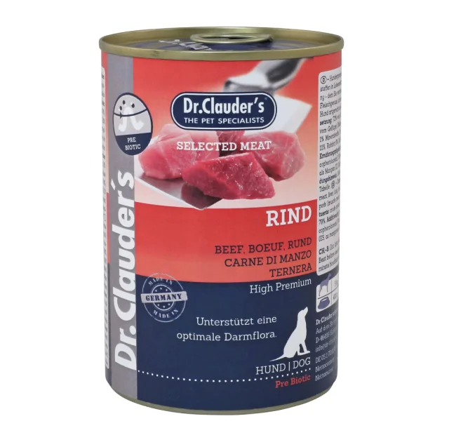 Вологий корм Dr.Clauder’s Selected Meat Beef для собак, яловичина, 400 г