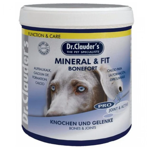 Витаминно-минеральная добавка Dr.Clauder's Mineral & Fit Bonefort для собак, в период роста, при стрессах и нагрузке, 500 г