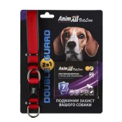 Комплект AnimAll VetLine Double Guard нашийник з протипаразитарною стрічкою, 20 мм, 320 - 400 мм, червоний