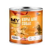 Вологий корм Мій чемпіон для собак, шматочки з індичкою, 415 г
