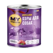Вологий корм Мій чемпіон для собак, шматочки з телятиною, 1240 г