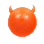 Мяч AnimAll Fun для собак, чёртик с пищалкой, 75 мм, оранжевый