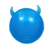 Мяч AnimAll Fun для собак, чёртик с пищалкой, 75 мм, синий