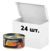 Упаковка консервів AnimAll Duo Delice для котів, паштет з качки зі шматочками краба, 80 г, 24 штуки