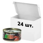 Упаковка консервів AnimAll Duo Delice для котів, паштет з кроля зі шматочками краба, 80 г, 24 штуки