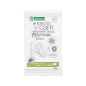 Беззернові ласощі Nature's Protection Superior Care Hypoallergenic & Dental Care для дорослих собак з білою шерстю, біла риба, 150 г