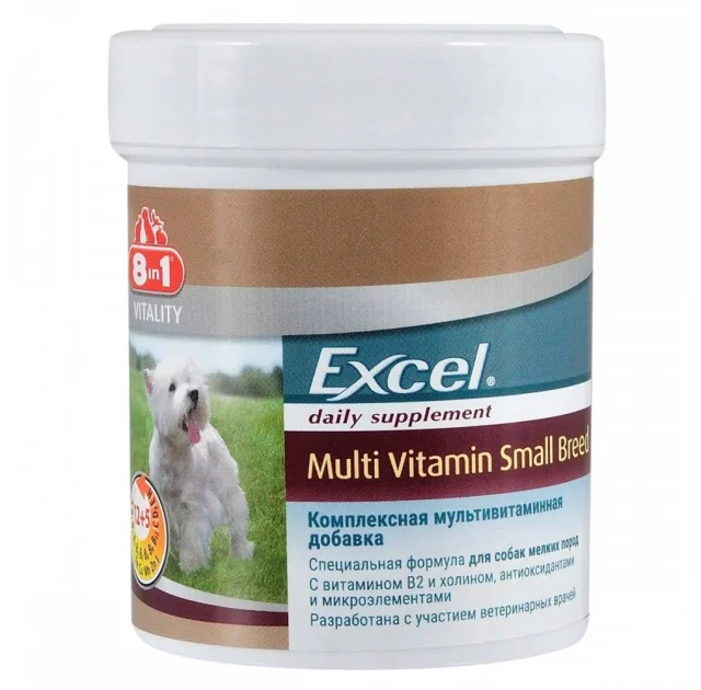 Витамины 8in1 Excel Multi Vitamin Small Breed для собак мелких пород, 70 таблеток