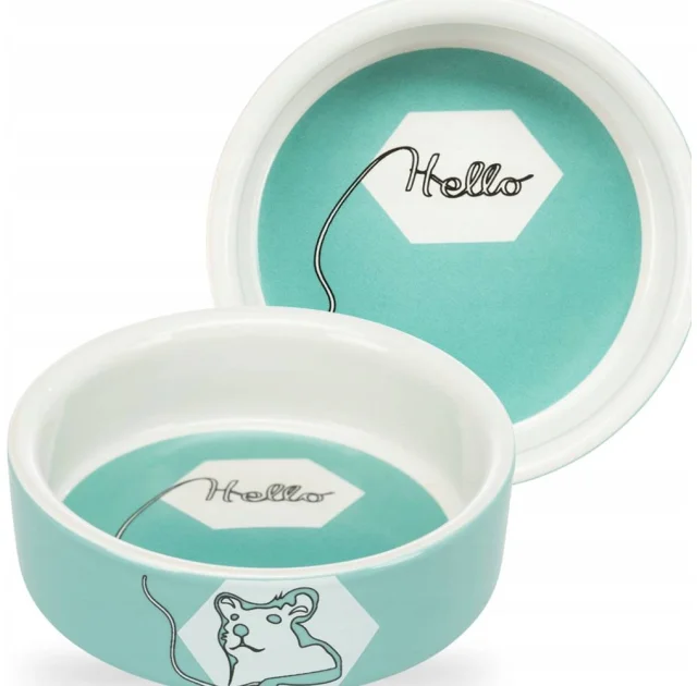 Миска Trixie Hello Hamster для гризунів, керамічна, діаметр 8 см, 90 мл, кольори в асортименті