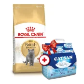Сухий корм Royal Canin British Adult для британських короткошерстих котів, 4 кг + наповнювач Catsan 5 л у подарунок