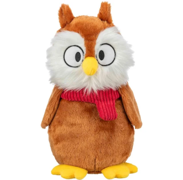 Игрушка Trixie Рождественская сова для собак, со звуком, плюш, 33 см