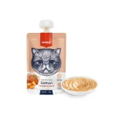 Крем-суп Wanpy Salmon Chicken & Carrot для кошек, лосось и курица с морковью, 90 г