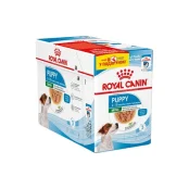 Влажный корм Royal Canin Mini Puppy, для щенков маленьких пород, кусочки в соусе, 8 + 4 в подарок, 1. 02 кг