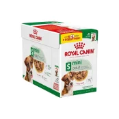 Влажный корм Royal Canin Mini Adult, для собак маленьких пород, кусочки в соусе, 8 + 4 в подарок, 1.02 кг