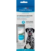 Набір зубна паста і щітка Francodex Dental Kit Dog  для котів і собак, 70 г