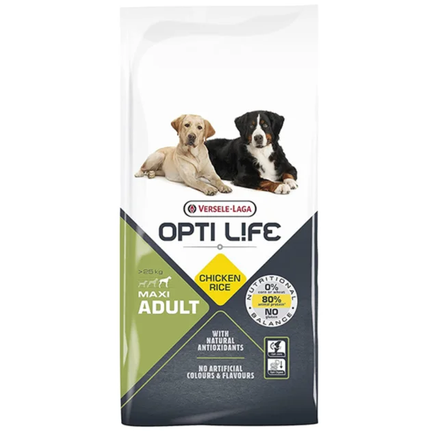 Сухий суперпреміум корм Versele-Laga Opti Life Adult Maxi для собак, великих порід, курка, 12.5 кг