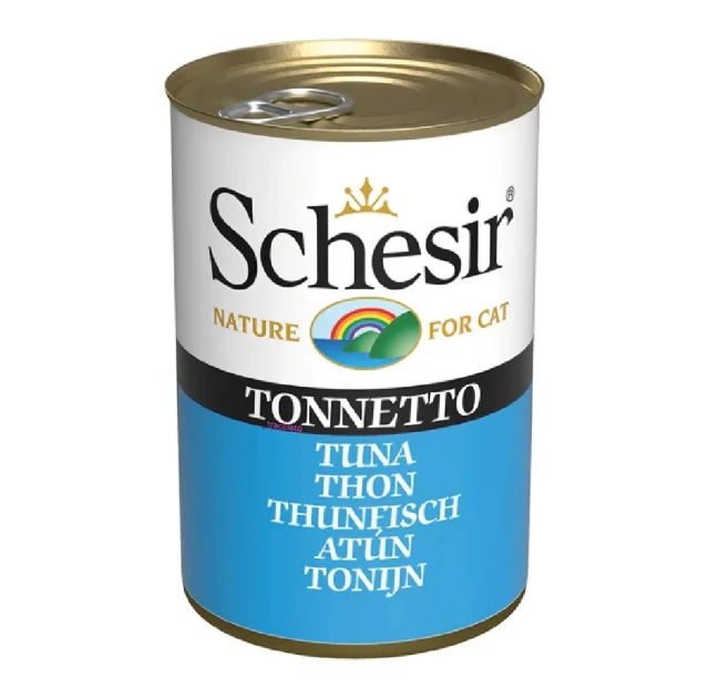 Влажный корм Schesir Tuna, консервы для кошек, тунец в желе, 140 г