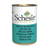 Вологий корм Schesir Tuna with Ham для котів, тунець з шинкою в бульйоні, 140 г