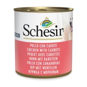 Вологий корм Schesir Chicken With Carrots, консерви для собак, курка з морквою в желе, 285 г