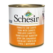 Вологий корм Schesir Tuna With Carrots, консерви для собак, тунець з морквою в желе, 285 г