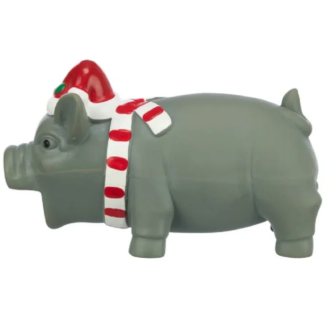 Іграшка Trixie Pig для собак, різдвяне порося, латекс, 16 см