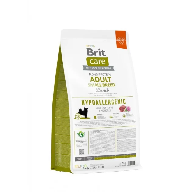 Сухий корм Brit Care Hypoallergenic Adult Small Breed для собак малих порід, ягня, 7 кг