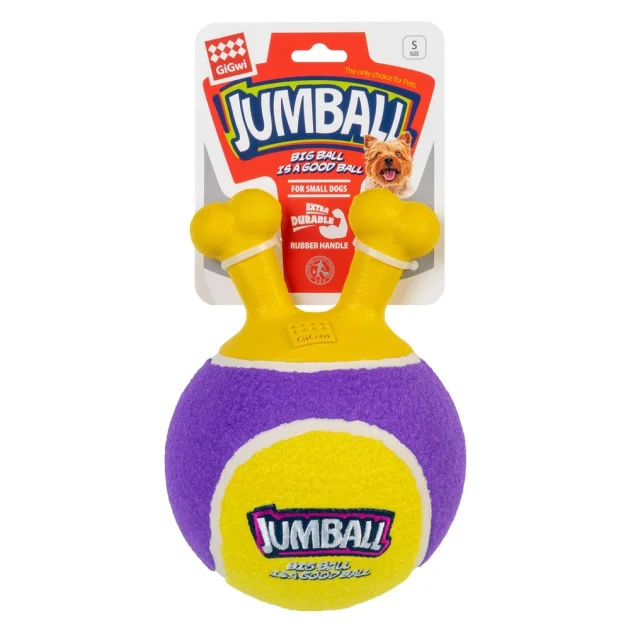 Игрушка GiGwi Jumball, Большой теннисный мяч для собак, латекс, резина, 18 см
