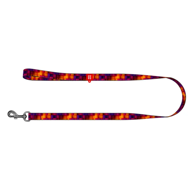 Повідець Waudog Nylon для собак, малюнок "Куби 3Д", нейлоновий, S, ширина: 15 мм, довжина: 122 см