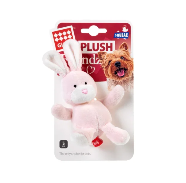 Іграшка GiGwi Plush Заєць з пищалкою для собак, плюш, 11 см