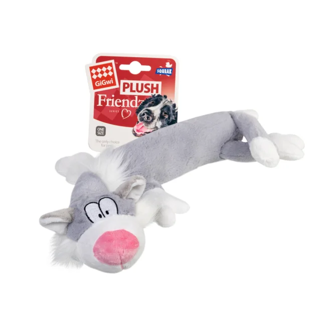 Игрушка GiGwi Plush Кот с пищалкой для собак,такнь,плюш,искусственный мех, 63 см
