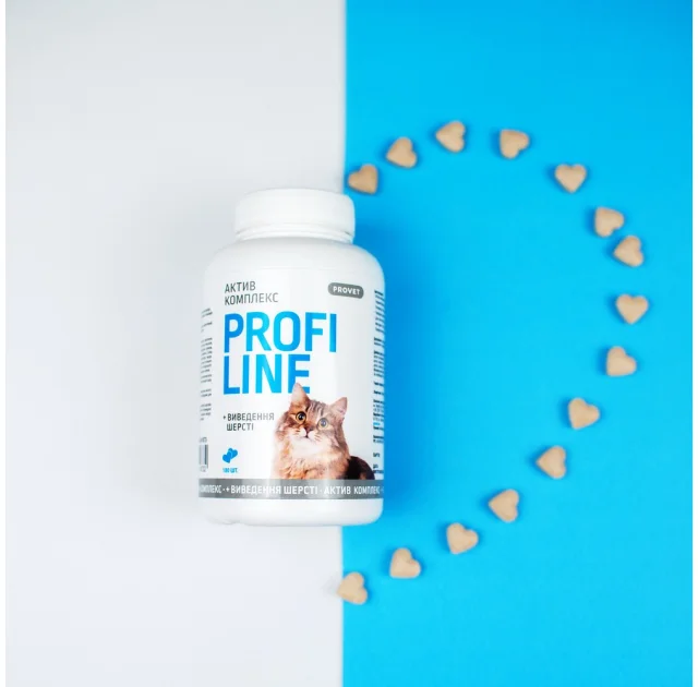 Витамины Provet Profiline для кошек, актив комплекс и выведение шерсти, 180 таблеток