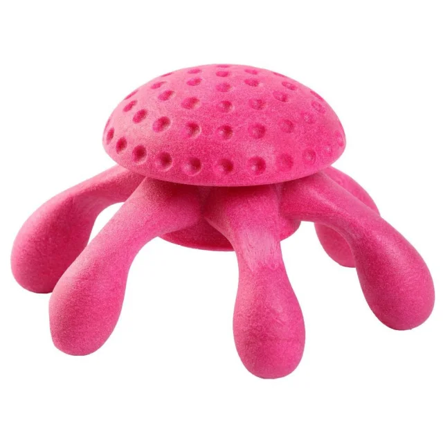 Игрушка Kiwi Walker Осьминог для собак, розовый, 12 см