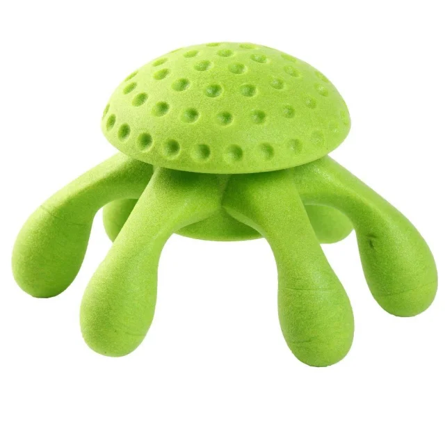 Игрушка Kiwi Walker Осьминог для собак, зеленый, 12 см