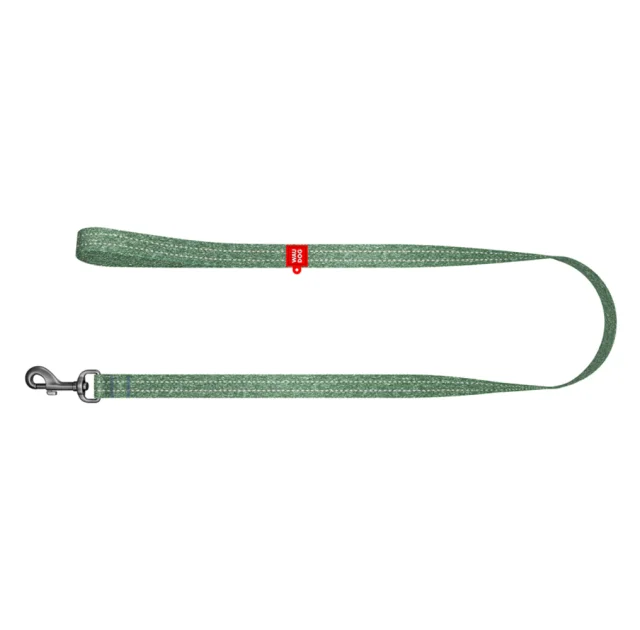 Поводок Waudog Re-cotton для собак, восстановленный хлопок, светоотражающий, ширина 15 мм, длина 300 см, зеленый