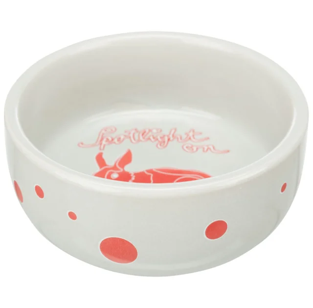 Миска Trixie Ceramic Bowl с принтом кролика, для грызунов, керамическая, диаметр 11 см, 250 мл