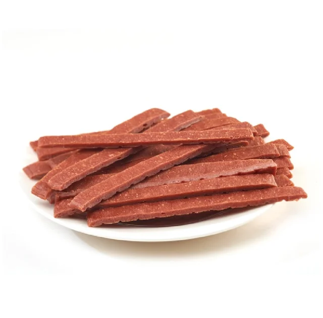 Ласощі для собак Wanpy Soft Beef Jerky Slices, в'ялена яловичина з качкою, слайси, 100 г