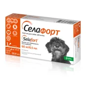 Капли KRKA Селафорт от блох, клещей и гельминтов для собак весом 5.1-10 кг, 1 пипетка